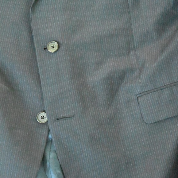 Neiman Marcus 46R Blue Striped 100% Wool‎ Sable Blazer Suit Jacket Sport Coat - Picture 3 of 12